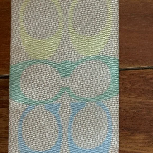 COACH SIGNATURE RAINBOW PRINT SILK SKINNY SCARF:NWT RAINBOW CDL17 - Picture 7 of 8